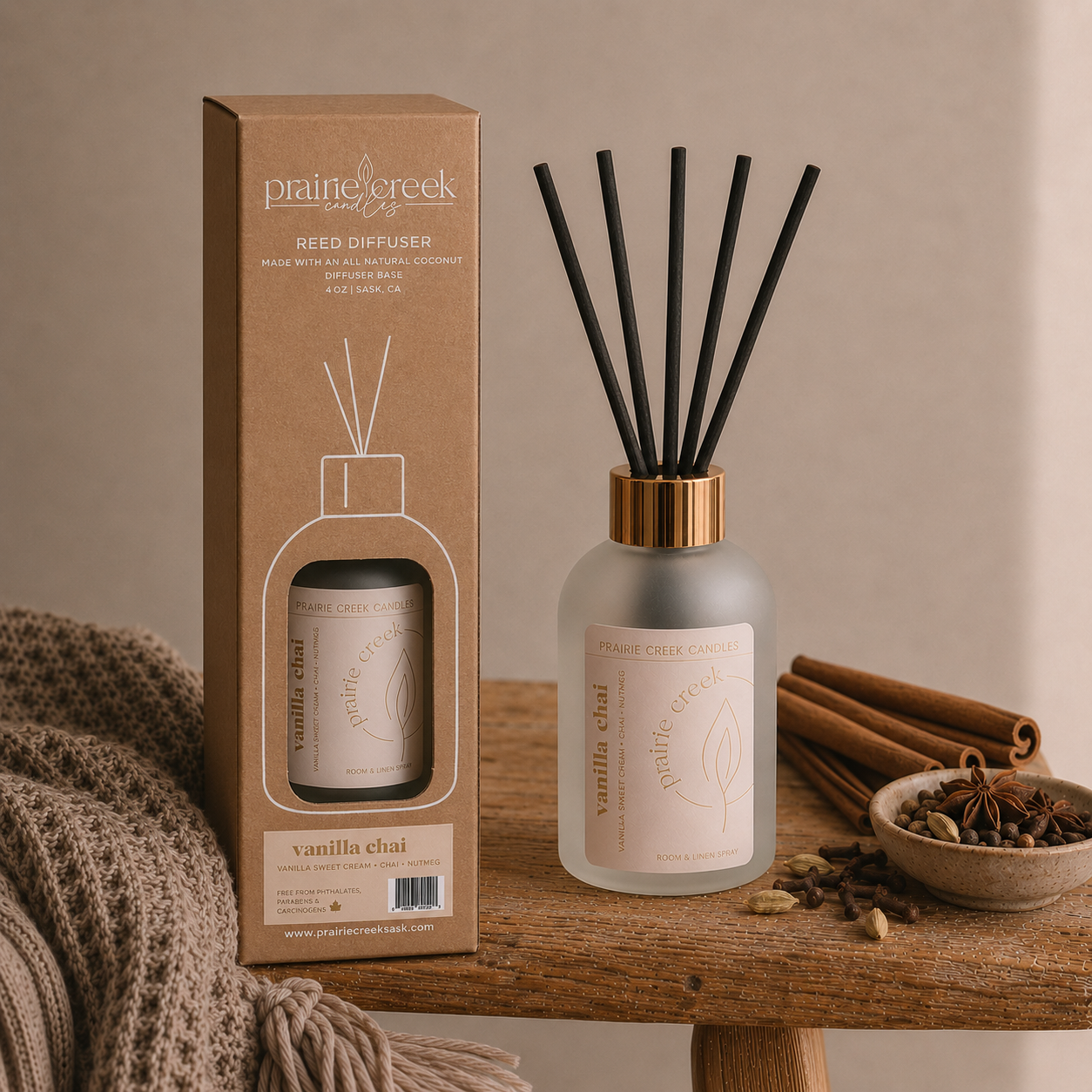 VANILLA CHAI | NON TOXIC REED DIFFUSER | FALL COLLECTION