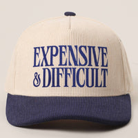 EXPENSIVE & DIFFICULT Corduroy Trucker Hat