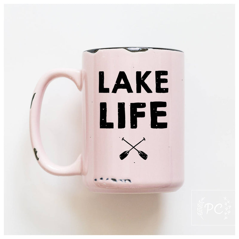 Lake life oars | ceramic mug
