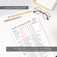 Weekly Cleaning Checklist: 50-Page Notepad