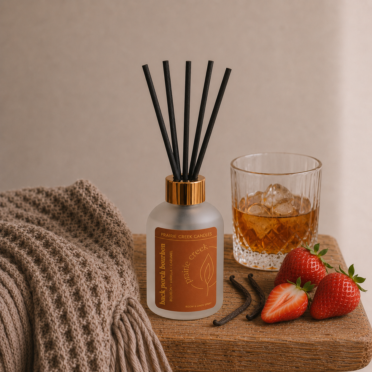 BACK PORCH BOURBON | NON TOXIC REED DIFFUSER | FALL COLLECTION