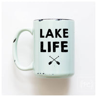 Lake life oars | ceramic mug