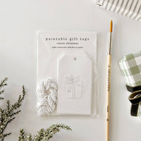 Classic christmas paintable gift tags