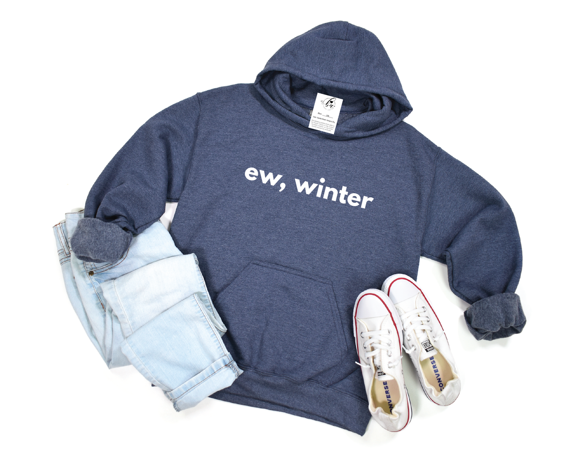 Cozy Hoodie - Ew, Winter - Heather Navy
