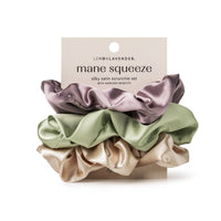 Lemon Lavender Mane Squeeze Oversized Satin Scrunchie Set