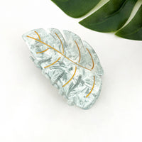 Tropical Monstera Leaf Hair Claw Clip