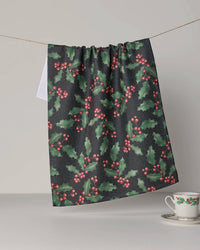 Holly Night Tea Towel - Holiday 2026