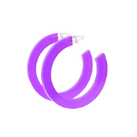 PURPLE HOOP EARRINGS
