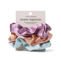Lemon Lavender Mane Squeeze Oversized Satin Scrunchie Set