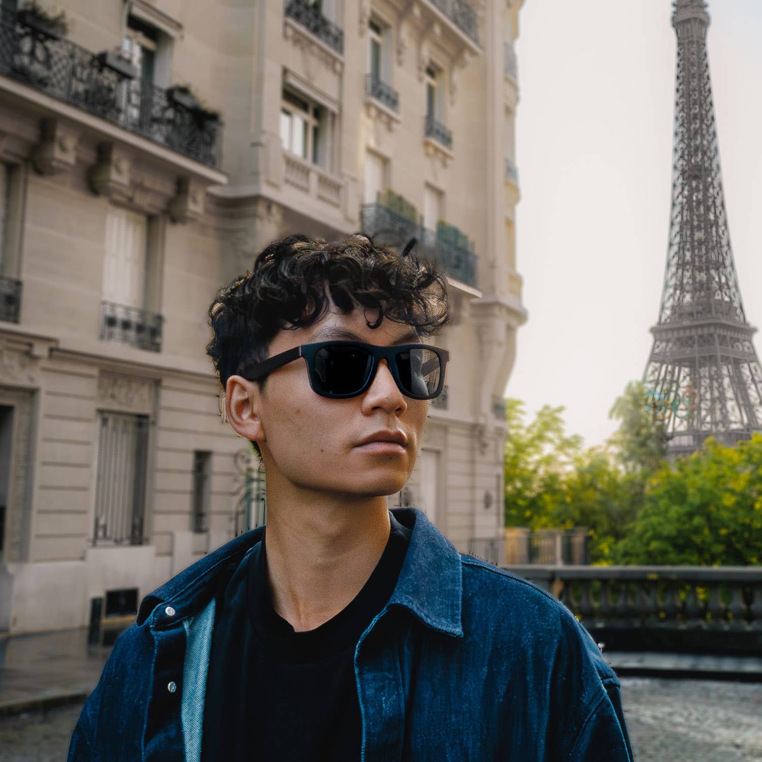 Canadian Black Maple Sunglasses with Black Polarized Lenses
