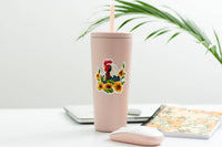 Chicken W/ Sunflowers Vinyl Sticker
