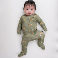 Footed Zipper Sleeper - Forest Friends