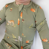 Footed Zipper Sleeper - Forest Friends