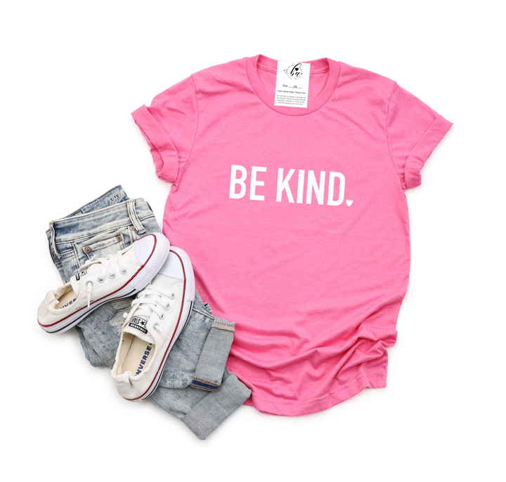 Tee - Be Kind {Bold} - Heather Hot Pink