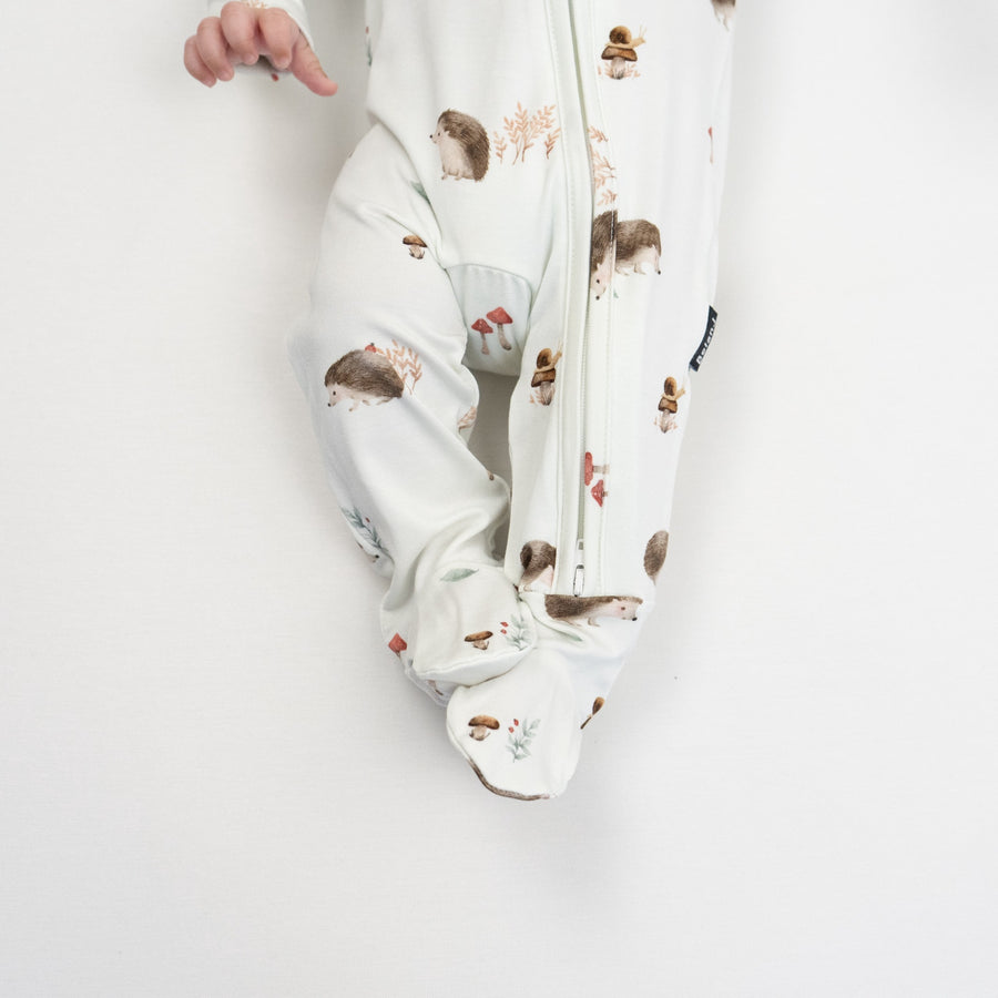 Footed Zipper Sleeper - Hedgehogs