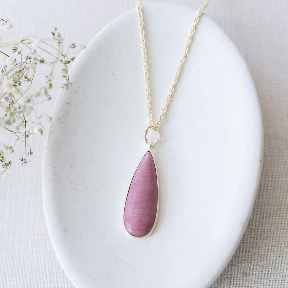Alara Necklace - Pink Rhodonite