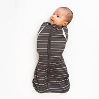 1.0 TOG Convertible Swaddle Sack - Charcoal Stripes