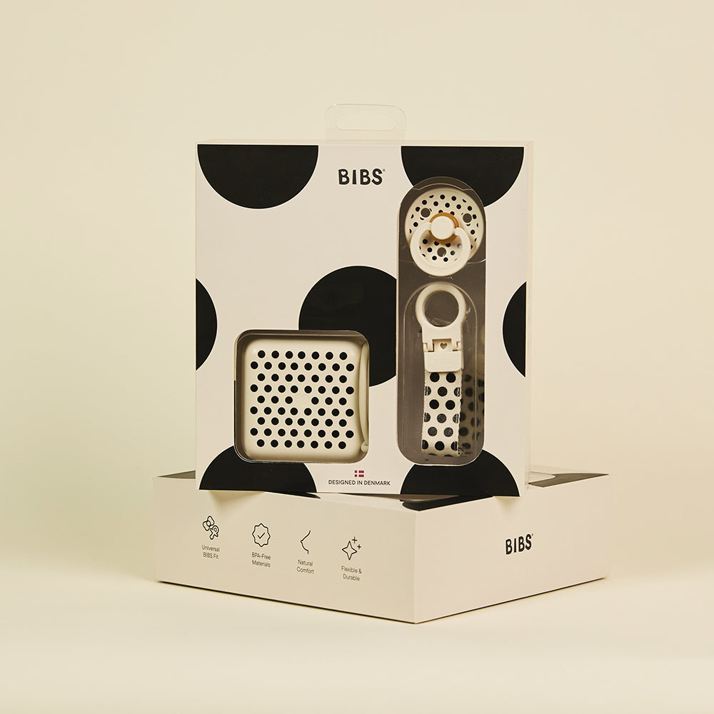 Soothe & Go Polka Dot Gift Set - Ivory/Black