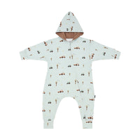 Baggy Hooded Zipper Jumpsuit - Tractors