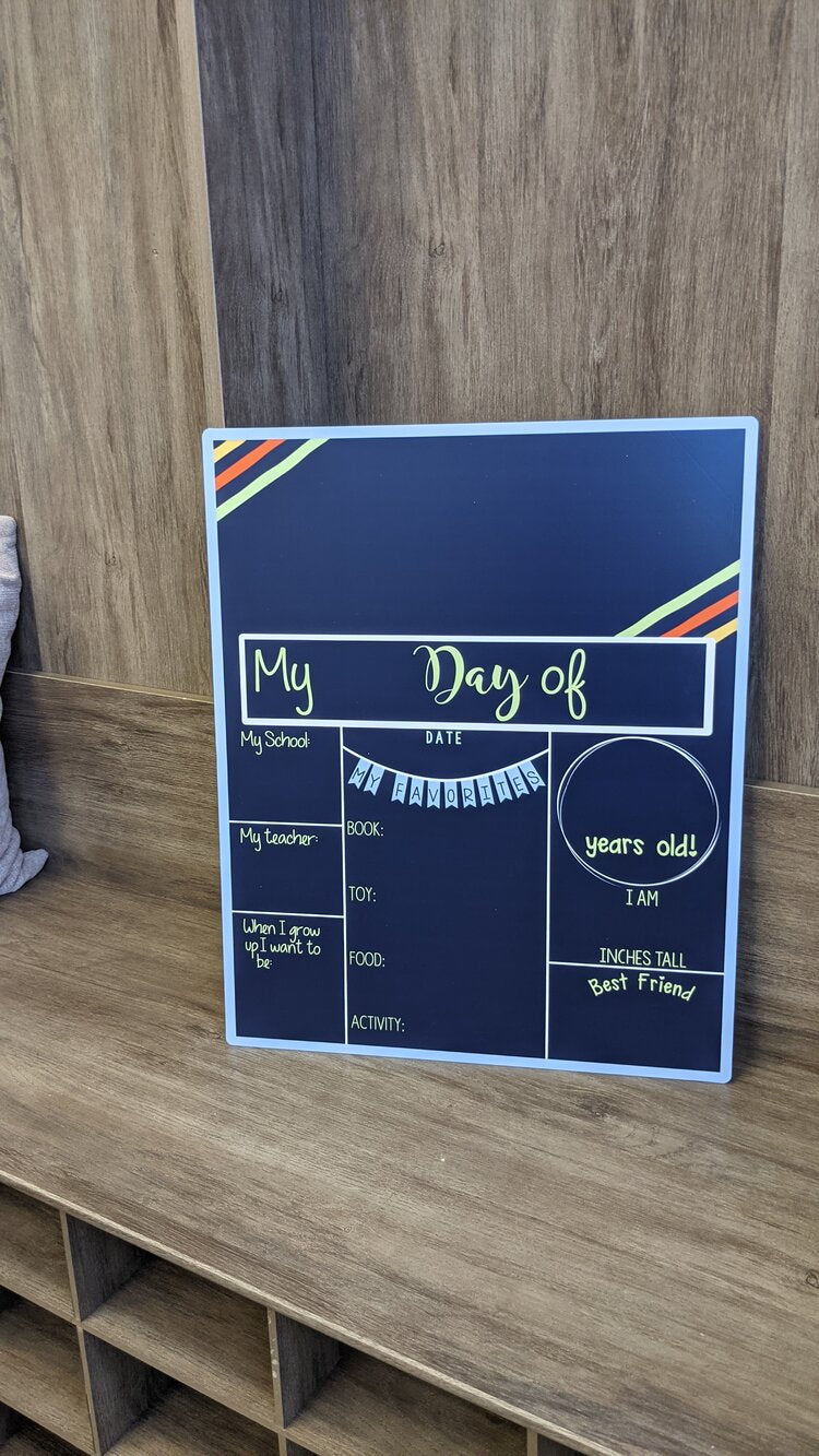 Back to School Erasable Board - Stripe