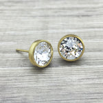 Luxe Swarovski Crystal Stud Earring - Gold