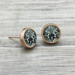 Luxe Swarovski Crystal Stud Earring - Rose Gold