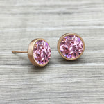 Luxe Swarovski Crystal Stud Earring - Rose Gold