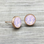 Luxe Swarovski Crystal Stud Earring - Rose Gold