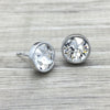 Luxe Swarovski Crystal Stud Earring - Silver