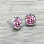 Luxe Swarovski Crystal Stud Earring - Silver