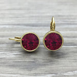 Luxe Swarovski Crystal Frenchback Earring - Gold