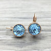 Luxe Swarovski Crystal Frenchback Earring - Rose Gold