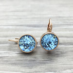 Luxe Swarovski Crystal Frenchback Earring - Rose Gold