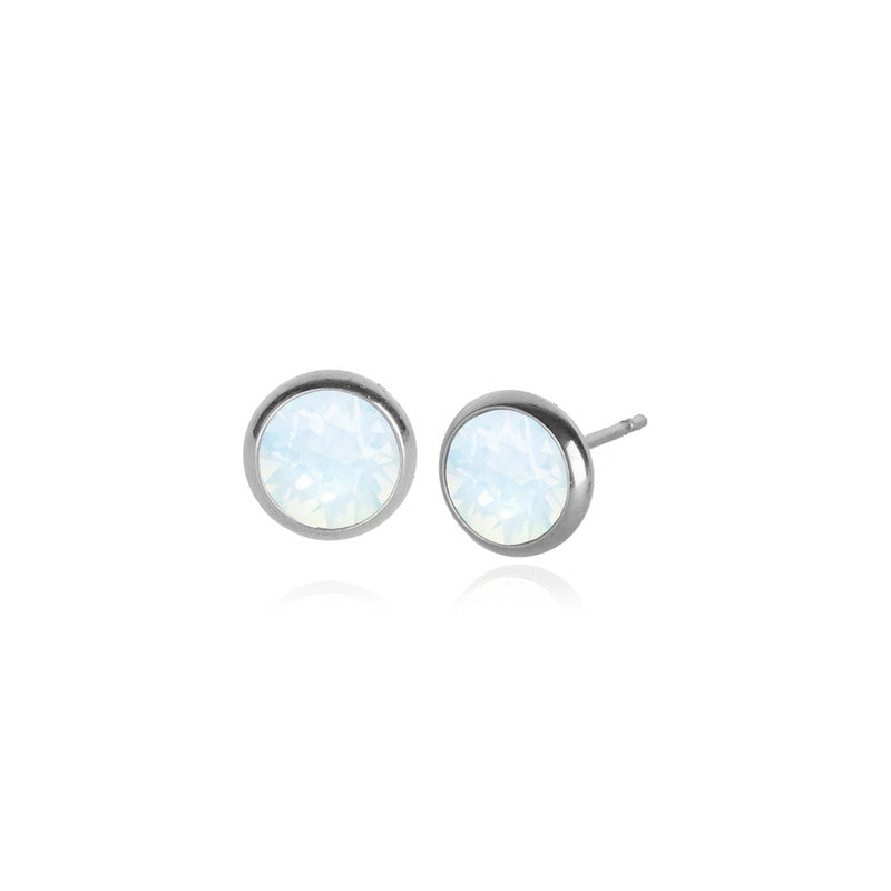 Luxe Swarovski Crystal Stud Earring - Silver
