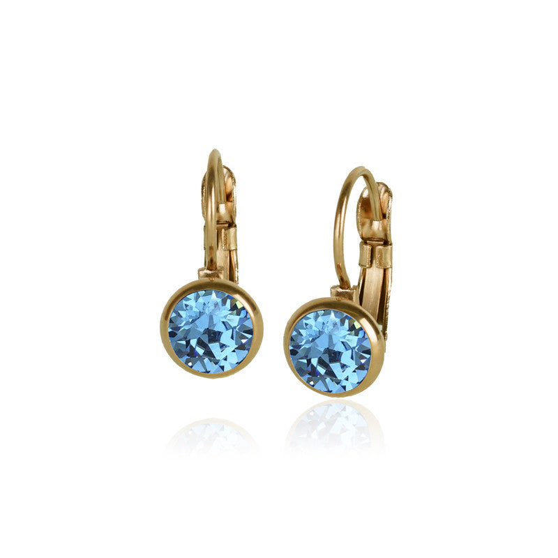 Luxe Swarovski Crystal Frenchback Earring - Gold