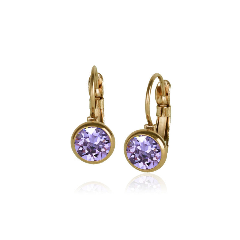 Luxe Swarovski Crystal Frenchback Earring - Gold