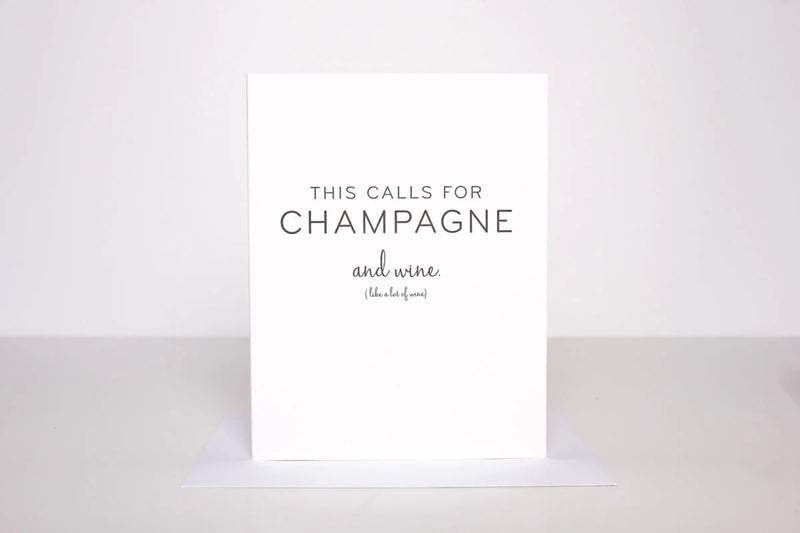 Card - Champagne and Wine