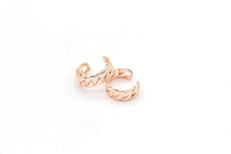 24K Gold Plated Rose Gold Chain Ear Cuff