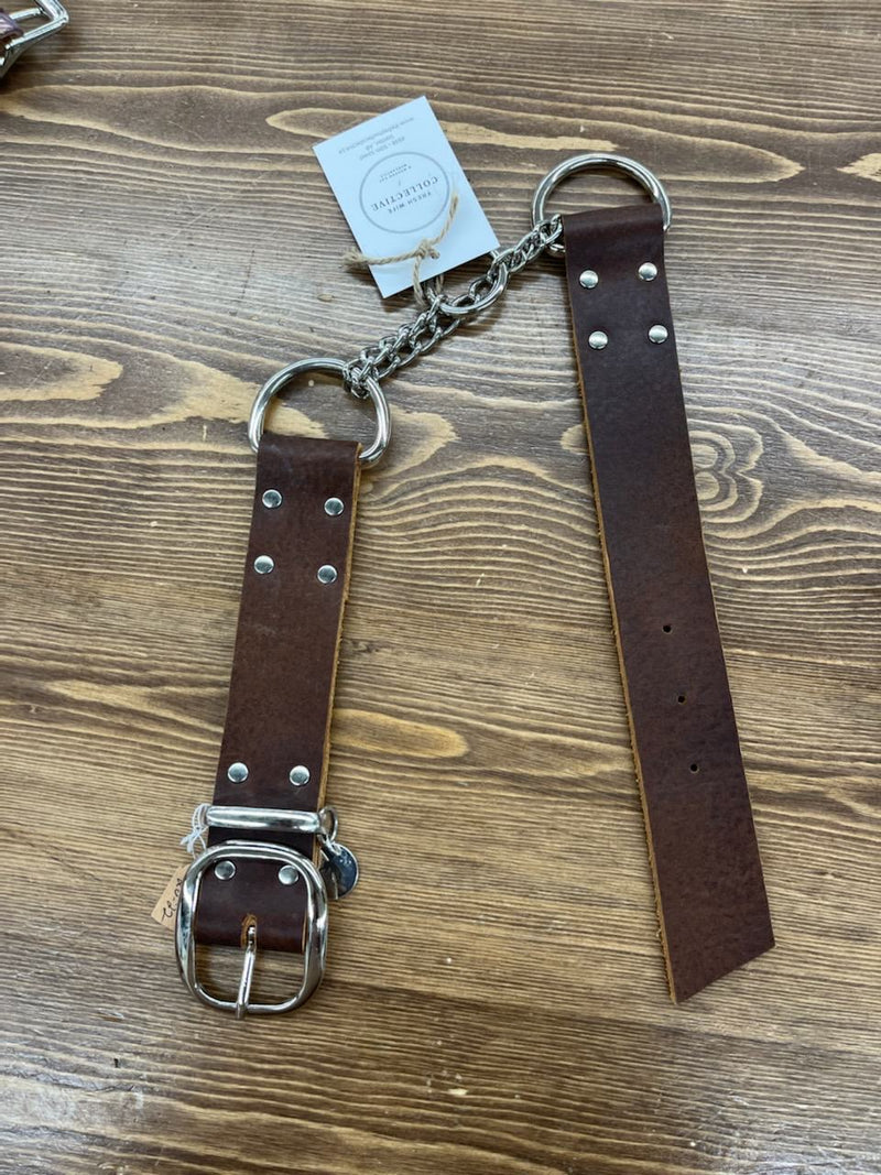 Brown Leather Collar - 20-22" - 1 1/2