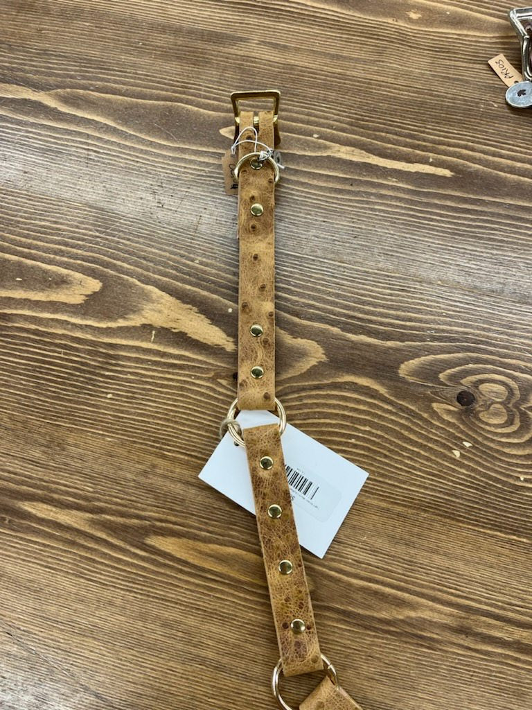 Light Brown Worn Leather Dog Collar - 17-19" - 3/4"