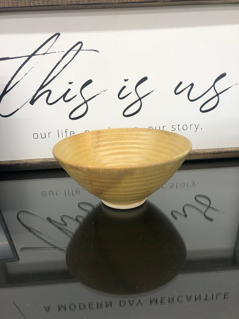 Pottery Noodle Bowl - Mustard
