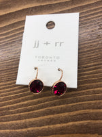 Luxe Swarovski Crystal Frenchback Earring - Rose Gold