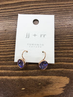 Luxe Swarovski Crystal Frenchback Earring - Rose Gold