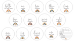 Newborn Milestone Set - Boho Rainbows
