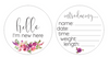 Newborn Milestone Set - Bright Floral Numbers