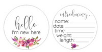 Newborn Milestone Set - Bright Floral Numbers
