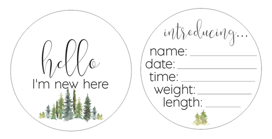 Newborn Milestone Set - Forest