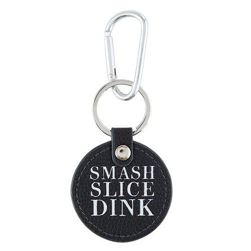 Round Leather Key Chain - Smash Slice Dink