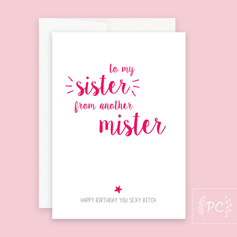 Card - Sister From Another Mister