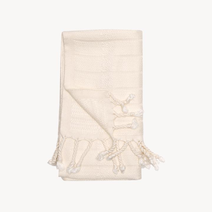 Turkish Towel - Bamboo - Striped Cream
